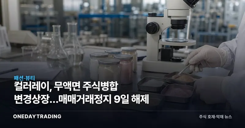 컬러레이, 무액면 주식병합 변경상장…매매거래정지 9일 해제