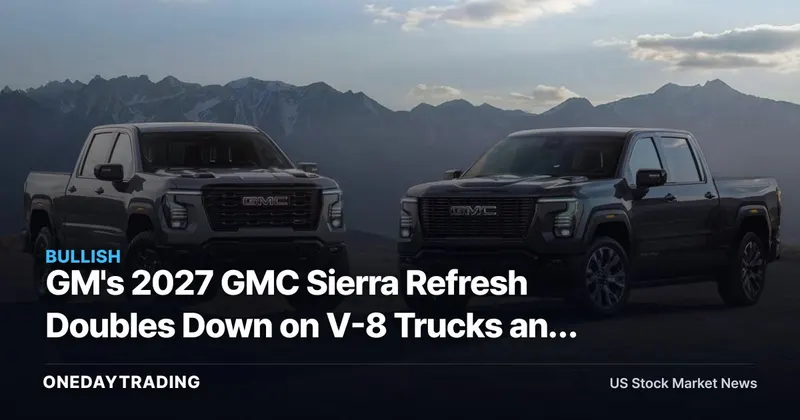 GM's 2027 GMC Sierra Refresh Doubles Down on V-8 Trucks and High-Margin Denali (GM)
