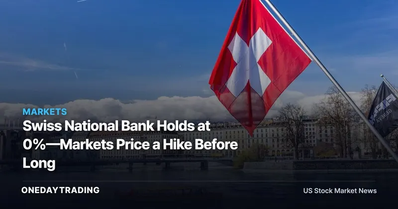 Swiss National Bank Holds at 0%—Markets Price a Hike Before Long