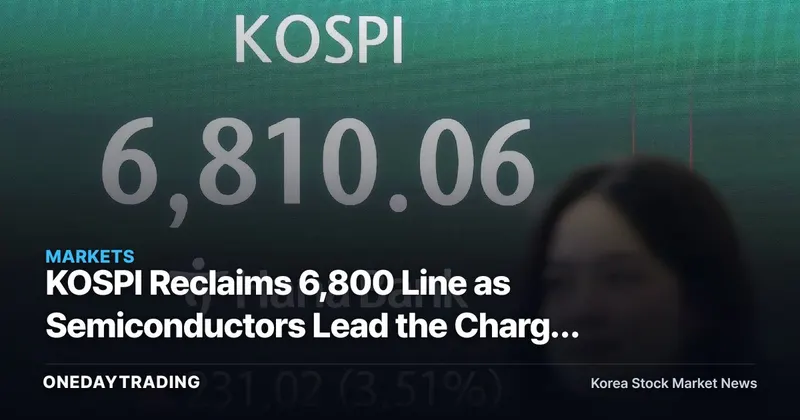 KOSPI Reclaims 6,800 Line as Semiconductors Lead the Charge — So Why Is the Market Wary Instead of Cheering?