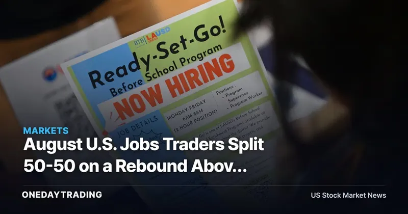 August U.S. Jobs Traders Split 50-50 on a Rebound Above 50,000