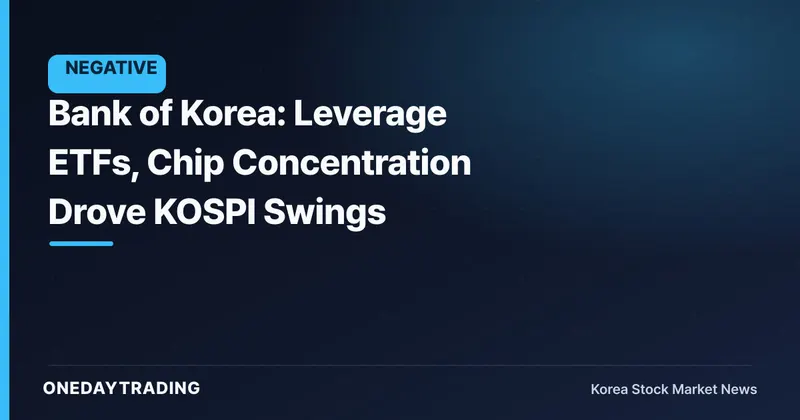 Bank of Korea: Leverage ETFs, Chip Concentration Drove KOSPI Swings