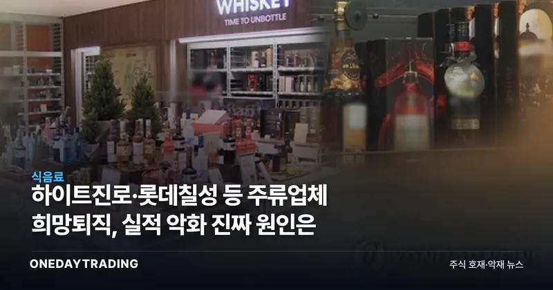 하이트진로·롯데칠성 등 주류업체 희망퇴직, 실적 악화 진짜 원인은