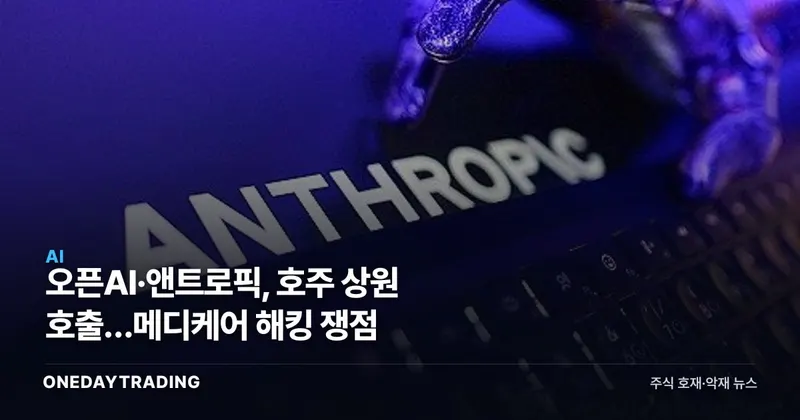 오픈AI·앤트로픽, 호주 상원 호출…메디케어 해킹 쟁점
