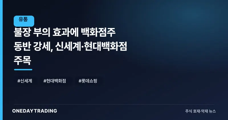 불장 부의 효과에 백화점주 동반 강세, 신세계·현대백화점 주목