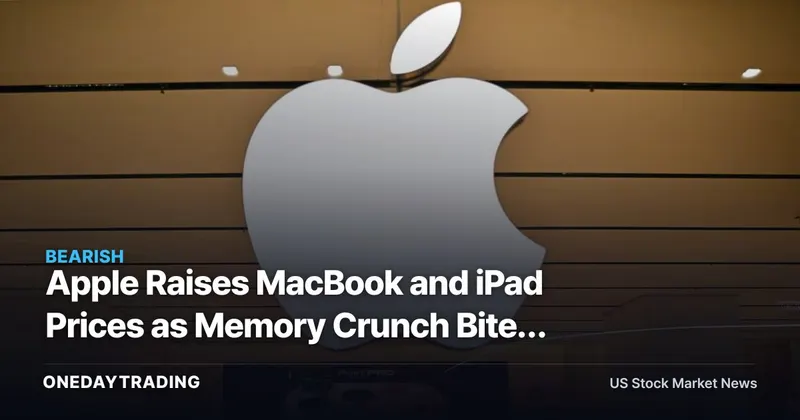 Apple Raises MacBook and iPad Prices as Memory Crunch Bites — AAPL, MU in Focus