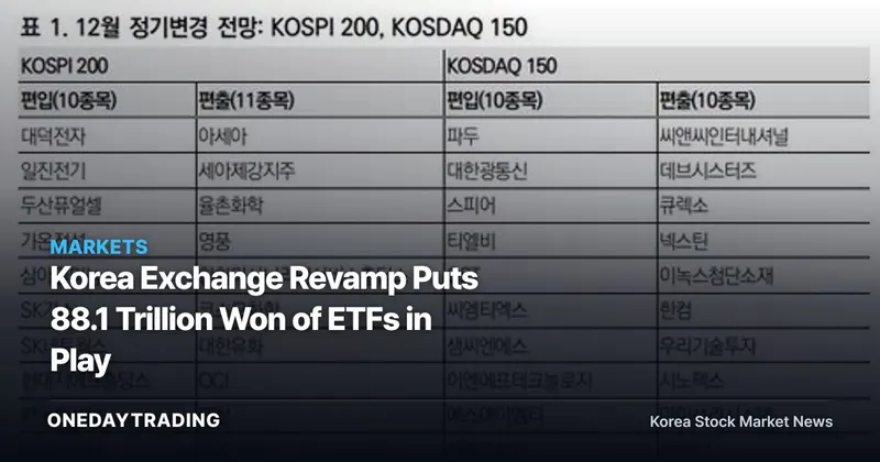 Korea Exchange Revamp Puts 88.1 Trillion Won of ETFs in Play