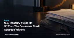 U.S. Treasury Yields Hit 5.19%—The Consumer Credit Squeeze Widens
