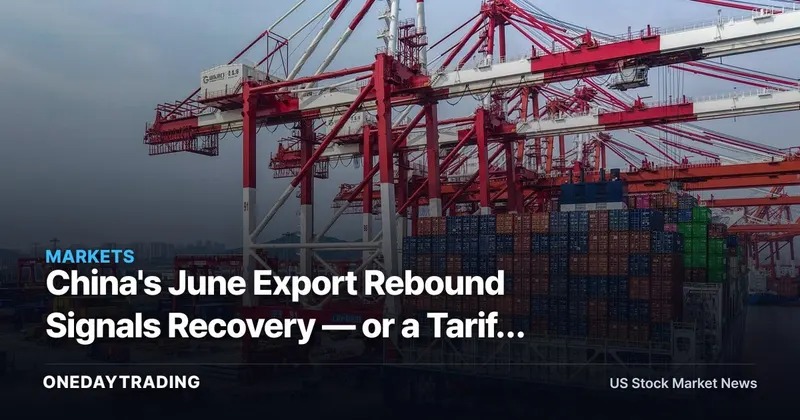 China's June Export Rebound Signals Recovery — or a Tariff Pull-Forward the Market Is Pricing Wrong