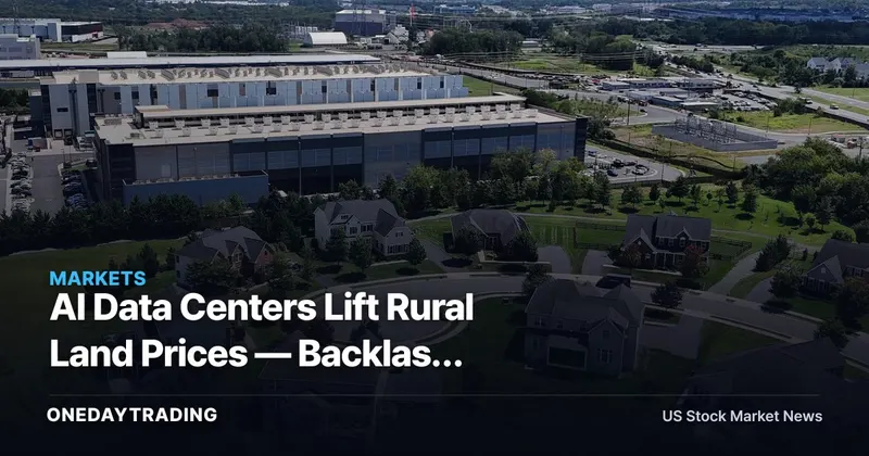 AI Data Centers Lift Rural Land Prices — Backlash Threatens the Buildout