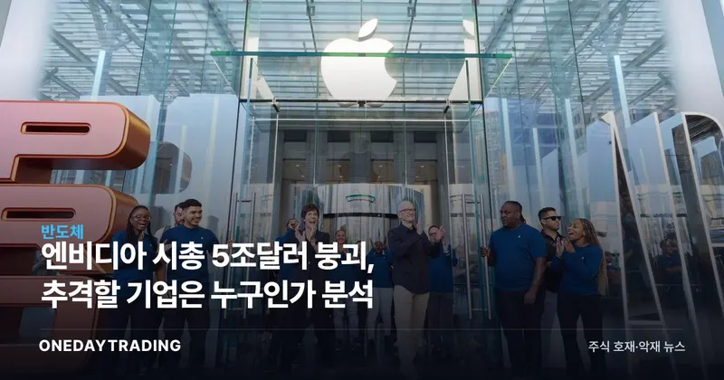 엔비디아 시총 5조달러 붕괴, 추격할 기업은 누구인가 분석