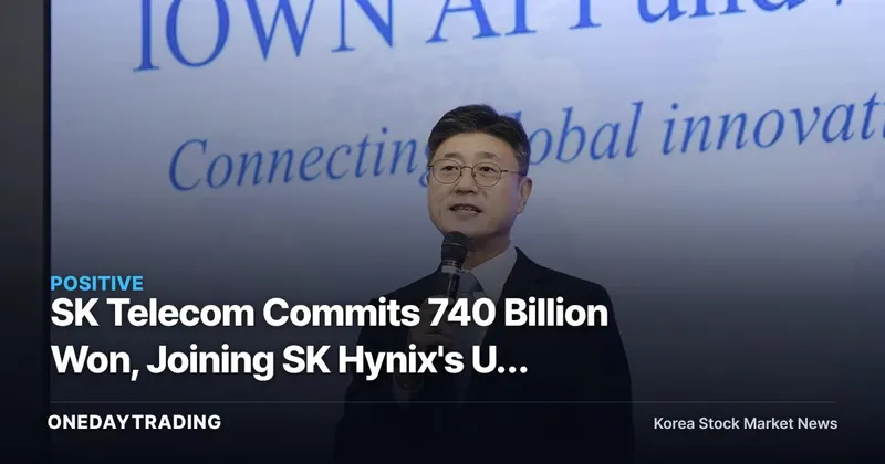 SK Telecom Commits 740 Billion Won, Joining SK Hynix's US Chip Unit in a Group-Wide AI Alliance