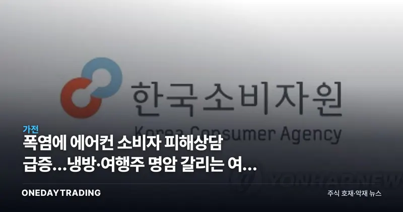 폭염에 에어컨 소비자 피해상담 급증…냉방·여행株 명암 갈리는 여름 소비