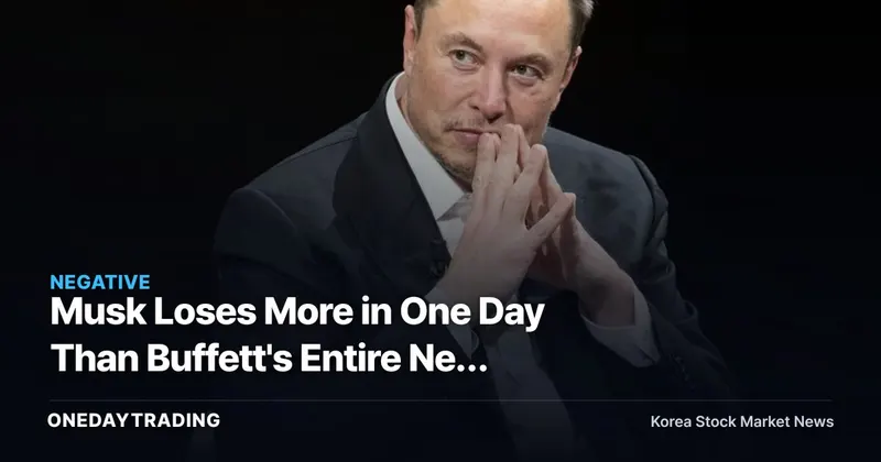 Musk Loses More in One Day Than Buffett's Entire Net Worth — What Tesla Investors Need to Watch