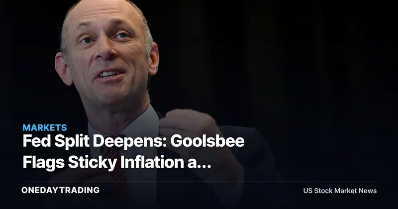Fed Split Deepens: Goolsbee Flags Sticky Inflation as Williams Sees Cooling — Rate-Cut Bets in Focus