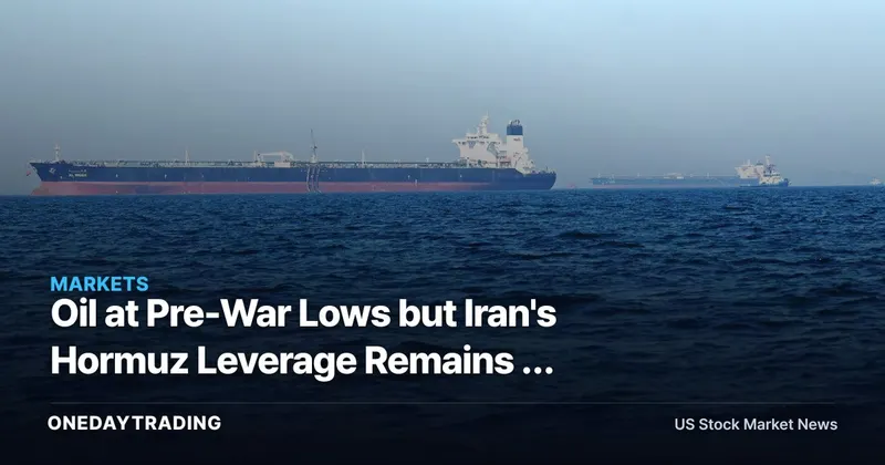Oil at Pre-War Lows but Iran's Hormuz Leverage Remains — Analysts Flag Rebound Risk