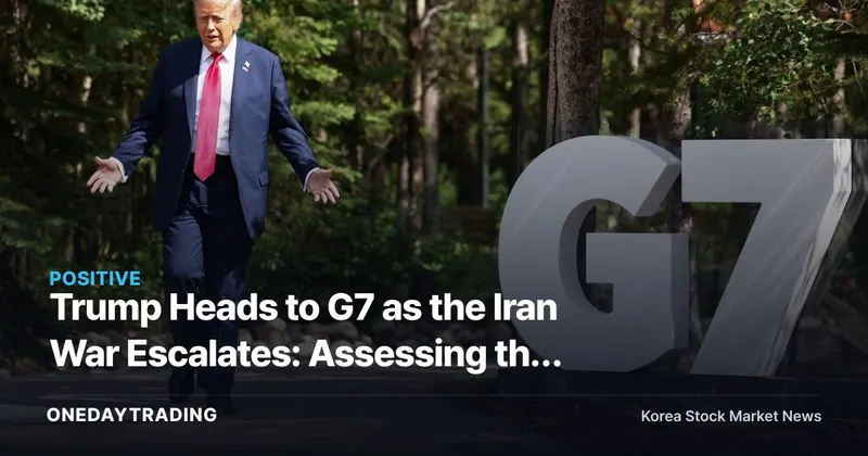 Trump Heads to G7 as the Iran War Escalates: Assessing the Impact on Oil and Defense Stocks