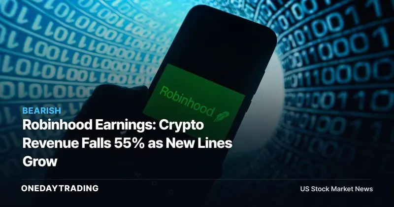 Robinhood Earnings: Crypto Revenue Falls 55% as New Lines Grow