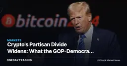 Crypto's Partisan Divide Widens: What the GOP-Democrat Gap Means for COIN, MSTR, HOOD
