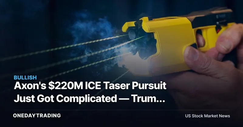Axon's $220M ICE Taser Pursuit Just Got Complicated — Trump Bought Up to $5M in AXON Before the Deal Surfaced
