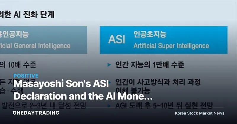 Masayoshi Son's ASI Declaration and the AI Money War: Outlook for Semiconductor and HBM Beneficiary Stocks