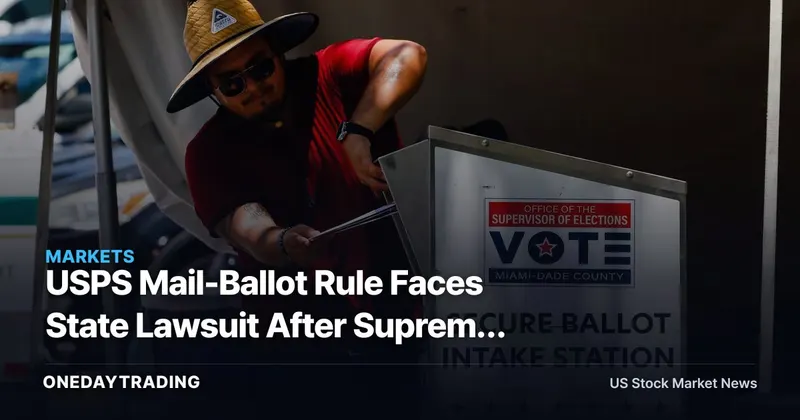 USPS Mail-Ballot Rule Faces State Lawsuit After Supreme Court Setback