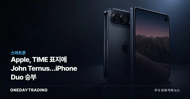 Apple, TIME 표지에 John Ternus…iPhone Duo 승부