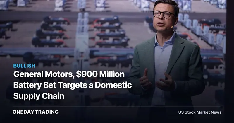 General Motors, $900 Million Battery Bet Targets a Domestic Supply Chain