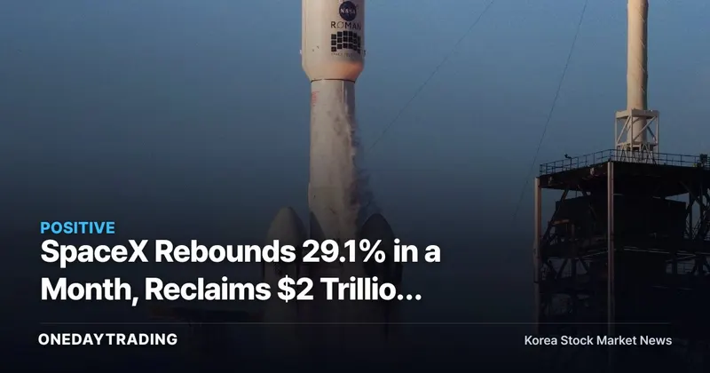 SpaceX Rebounds 29.1% in a Month, Reclaims $2 Trillion Value