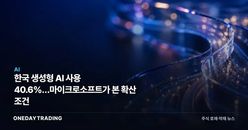 한국 생성형 AI 사용 40.6%…마이크로소프트가 본 확산 조건