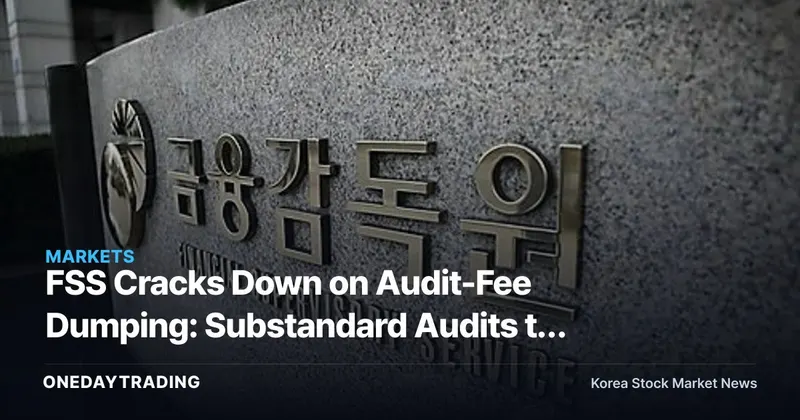 FSS Cracks Down on Audit-Fee Dumping: Substandard Audits to Face Immediate Inspection — What It Means for Listed Companies