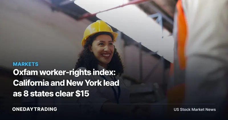 Oxfam worker-rights index: California and New York lead as 8 states clear $15