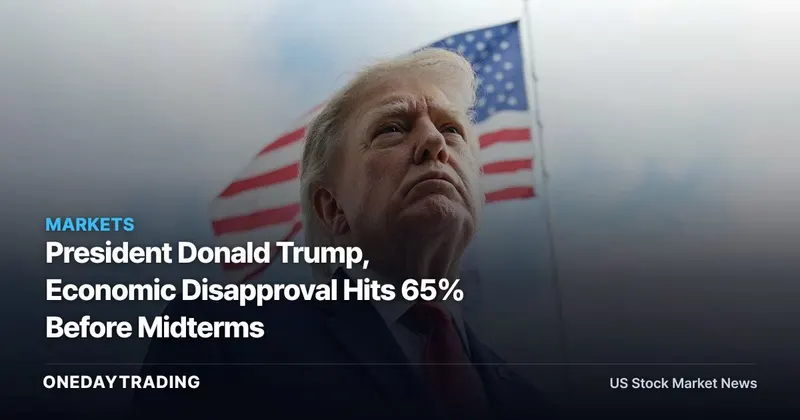 President Donald Trump, Economic Disapproval Hits 65% Before Midterms