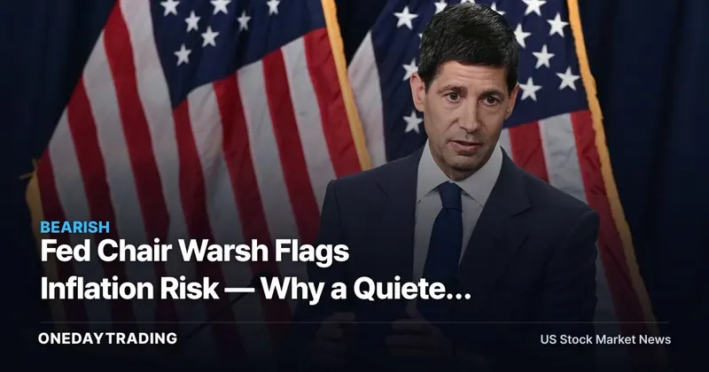 Fed Chair Warsh Flags Inflation Risk — Why a Quieter Fed Still Moves Stocks