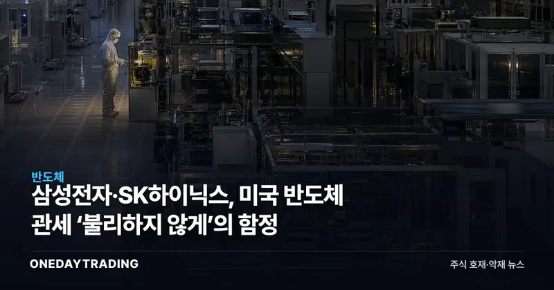 삼성전자·SK하이닉스, 미국 반도체 관세 ‘불리하지 않게’의 함정
