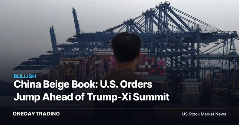 China Beige Book: U.S. Orders Jump Ahead of Trump-Xi Summit