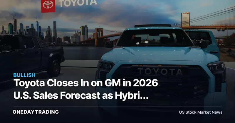 Toyota Closes In on GM in 2026 U.S. Sales Forecast as Hybrid Bet Pays Off