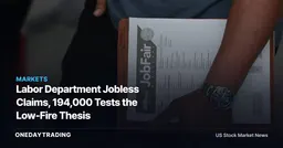 Labor Department Jobless Claims, 194,000 Tests the Low-Fire Thesis