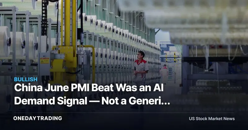China June PMI Beat Was an AI Demand Signal — Not a Generic Trade Recovery