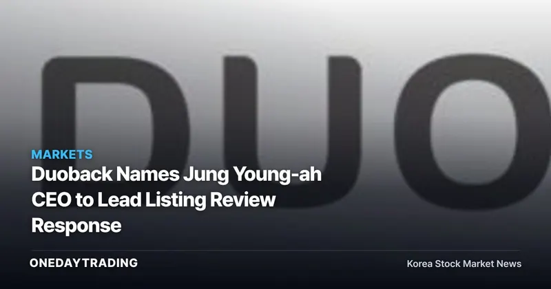 Duoback Names Jung Young-ah CEO to Lead Listing Review Response