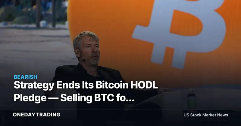 Strategy Ends Its Bitcoin HODL Pledge — Selling BTC for Buybacks Tests MSTR's Premium