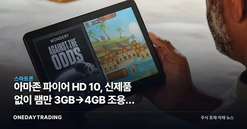아마존 파이어 HD 10, 신제품 없이 램만 3GB→4GB 조용히 올렸다