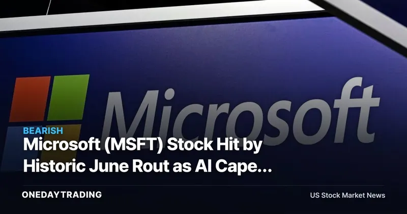 Microsoft (MSFT) Stock Hit by Historic June Rout as AI Capex Spooks Free-Cash-Flow Investors