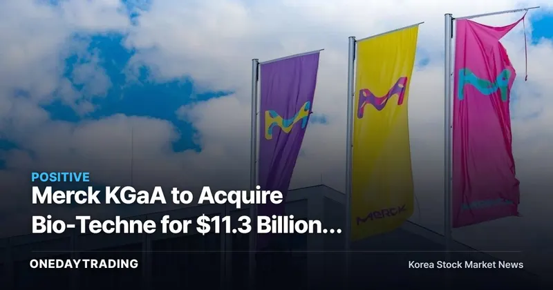 Merck KGaA to Acquire Bio-Techne for $11.3 Billion, Reigniting Life Science Tools M&A