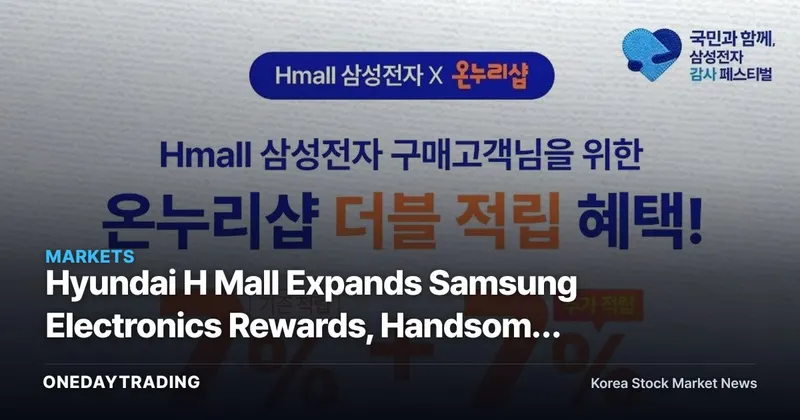 Hyundai H Mall Expands Samsung Electronics Rewards, Handsome EQL Discounts — A Review of Home Shopping Retail Stocks