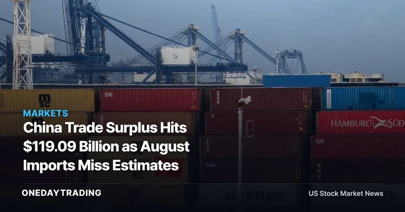 China Trade Surplus Hits $119.09 Billion as August Imports Miss Estimates