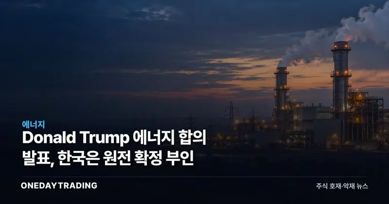Donald Trump 에너지 합의 발표, 한국은 원전 확정 부인