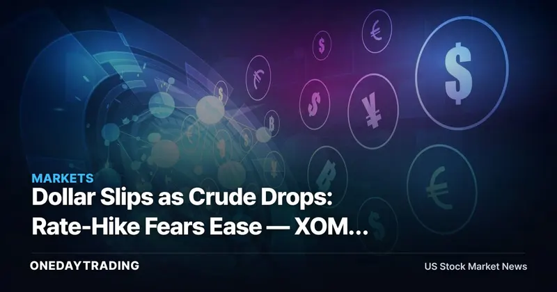 Dollar Slips as Crude Drops: Rate-Hike Fears Ease — XOM, CVX, Airlines in Focus