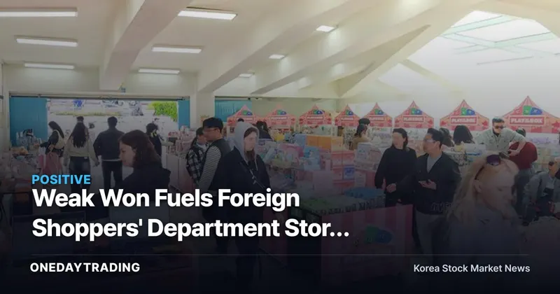 Weak Won Fuels Foreign Shoppers' Department Store Spending Spree — The Story Behind Hyundai Department Store's 86% Surge