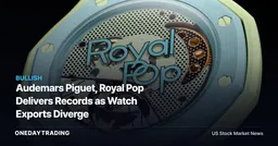 Audemars Piguet, Royal Pop Delivers Records as Watch Exports Diverge